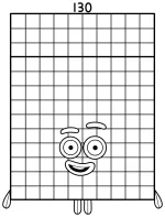 Friendly Numberblock 130 with a Sunny Top and Bold Body 🔢🌟