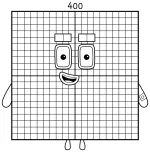 Friendly Numberblock 400 with Yellow Wrist Gadget 🧠🔢💚
