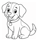 Friendly Sitting Puppy with a Happy Face 🐶🐾😊