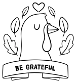 Friendly Turkey with Autumn Leaves and Heart 🦃🍂💖