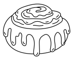 Frosted Cinnamon Roll Bun Dripping Sweet Icing Dessert Snack for Kids Fun 🌀🍥✨