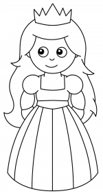Cute Girl Princess with Crown Arms Behind Back 👑✨🌸 🐧🎉❄️