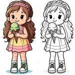 Girl Eating Ice Cream 🍦👧