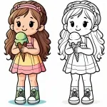 Girl Eating Ice Cream 🍦👧