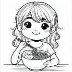 Girl Eating Noodles 🍜👧