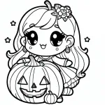 Halloween Pumpkin 🎃 with Girl 👧