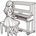 Girl Playing Piano 👧🎹
