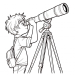 Girl with Telescope 👧🔭