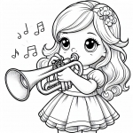 Girl Playing Trumpet 👧🎺