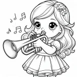Girl Playing Trumpet 👧🎺