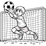 Boy Goalkeeper Catches Soccer Ball ⚽🧤