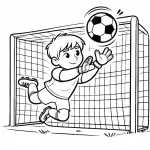 Boy Goalkeeper Jumping for Soccer Ball ⚽🧤