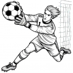 Goalkeeper Number 1 Catching Soccer Ball ⚽🧤