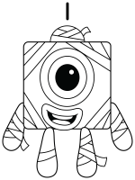 Halloween Mummy Numberblock One 🎃👻 bandages