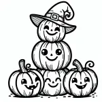 Happy Halloween Pumpkins Stacked on Top of Each Other 🎃🎃🎃