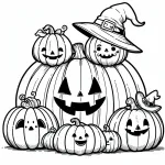Cute Halloween Pumpkins with Witch Hat 🎃🧙‍♀️