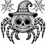 Halloween Spider with Scary Face 🕷️😱