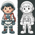 Happy Boy Dressed as Astronaut 🚀🌌👨‍🚀