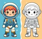 Happy Boy Dressed as Astronaut 🚀🌌👨‍🚀