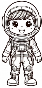Happy Boy in Astronaut Suit 🚀👨‍🚀🌌