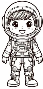 Happy Boy in Astronaut Suit 🚀👨‍🚀🌌