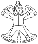 Happy Boy Making a Snow Angel ❄️☃️👦