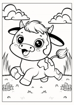 Happy Cow Running in the Field 🐄🌾🏃 🐄🌾🏃