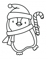 Happy Holiday Candy Cane Penguin 🐧🍭🎄