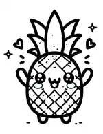 Happy Cute Kawaii Pineapple 🍍💖😊