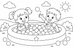 Happy Kids Playing in a Ball Pit 🎈👦👧