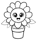 Happy Sunflower with a Cheerful Face 🌻🌞😊