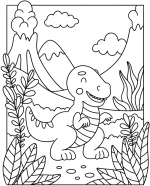 Happy T-Rex Dinosaur in Mountain Landscape 🦖😊🌄