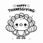 Happy Thanksgiving Little Cute Turkey 🦃🍂🎉