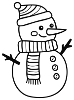 Happy Winter Snowman with a Sweet Face ☃️❄️😊