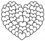 Big Heart Made out of Small Hearts Pattern ❤️💕🌸💖