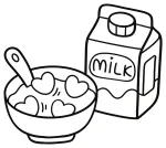 Heart-Shaped Cornflakes with Milk 🥣💖🍽️