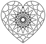 Intricate Heart Pattern with Symmetrical Design 💖❤️🌹