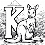 Kangaroo with Letter K 🦘🔠