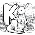 Kangaroo with Letter K 🦘🔠