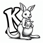 Kangaroo with Letter K 🦘🔠