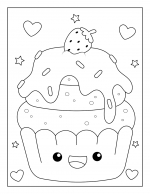 Kawaii Cupcake with Strawberry and Sweets 🍓🧁🍬✨