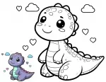Kawaii Dino 🦕💖🌈