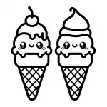 Kawaii Ice Cream Cones 🍦🍒🌞