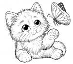 Kitten Playing with Butterfly 🐱🦋😺