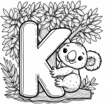 Koala with Letter K 🐨🔠