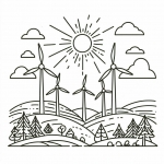 Landscape with Wind Turbines 🌄🍃
