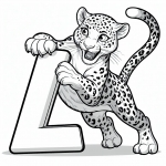 Leopard with Letter L 🐆🔠