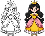 Lovely Princess Wearing Dress with Hearts 👑💖👗