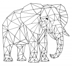 Low Poly Origami Style Elephant 🐘📐✨