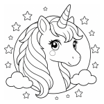 Magical Unicorn with Sparkling Stars 🦄✨🌟